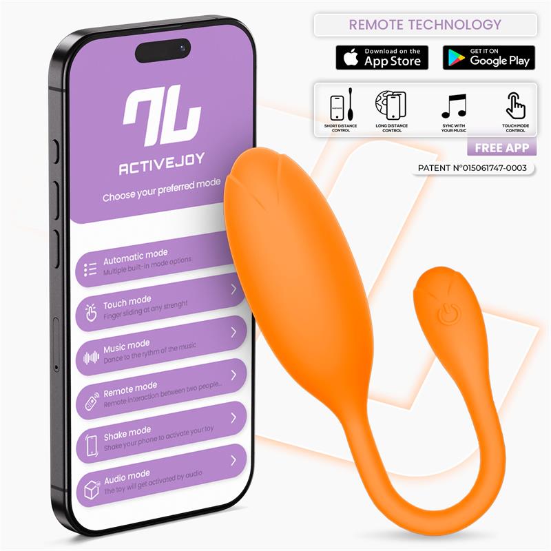 Logan Vibrating Egg with App Unibody Silicone Orange