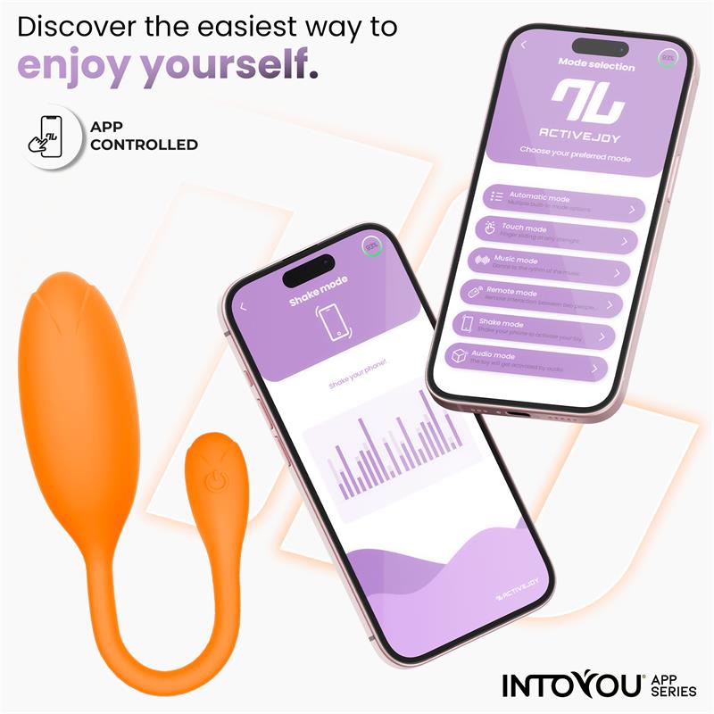 Logan Vibrating Egg with App Unibody Silicone Orange