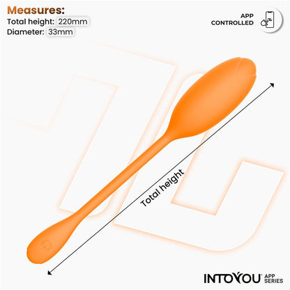 Logan Vibrating Egg with App Unibody Silicone Orange