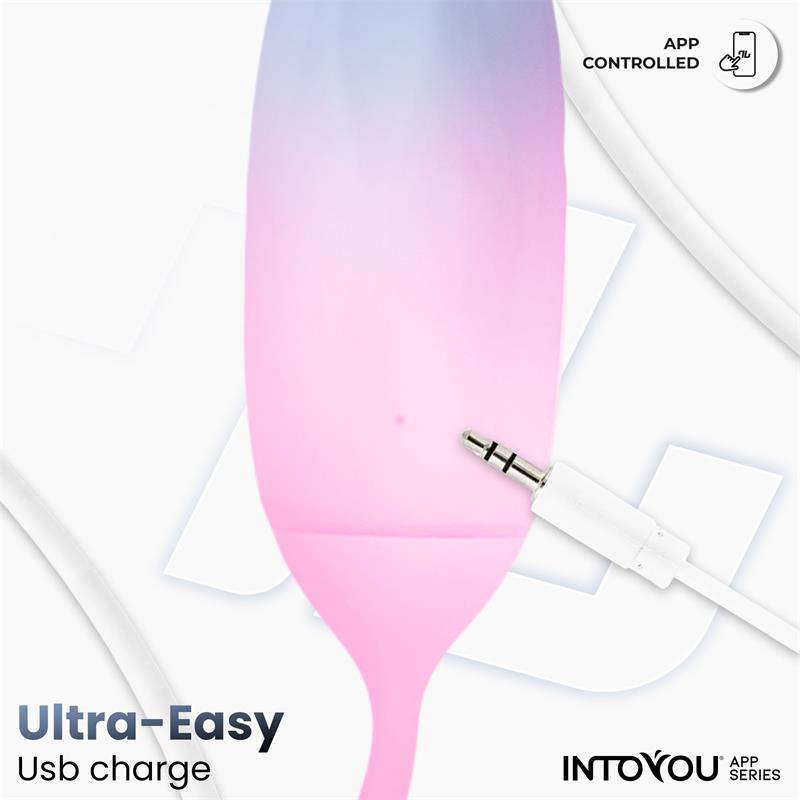 Vibrating Egg Double Layer Silicone with APP Blue Pink