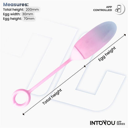 Vibrating Egg Double Layer Silicone with APP Blue Pink