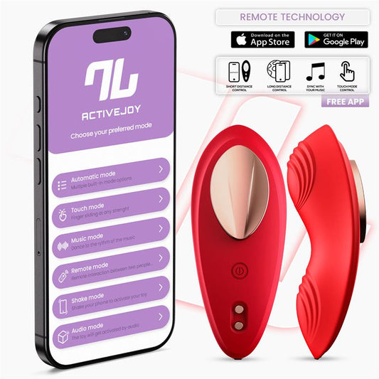 Panty Vibrator with App Silicone Red