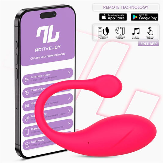 Bulby Vibrating Egg with App Dark Pink