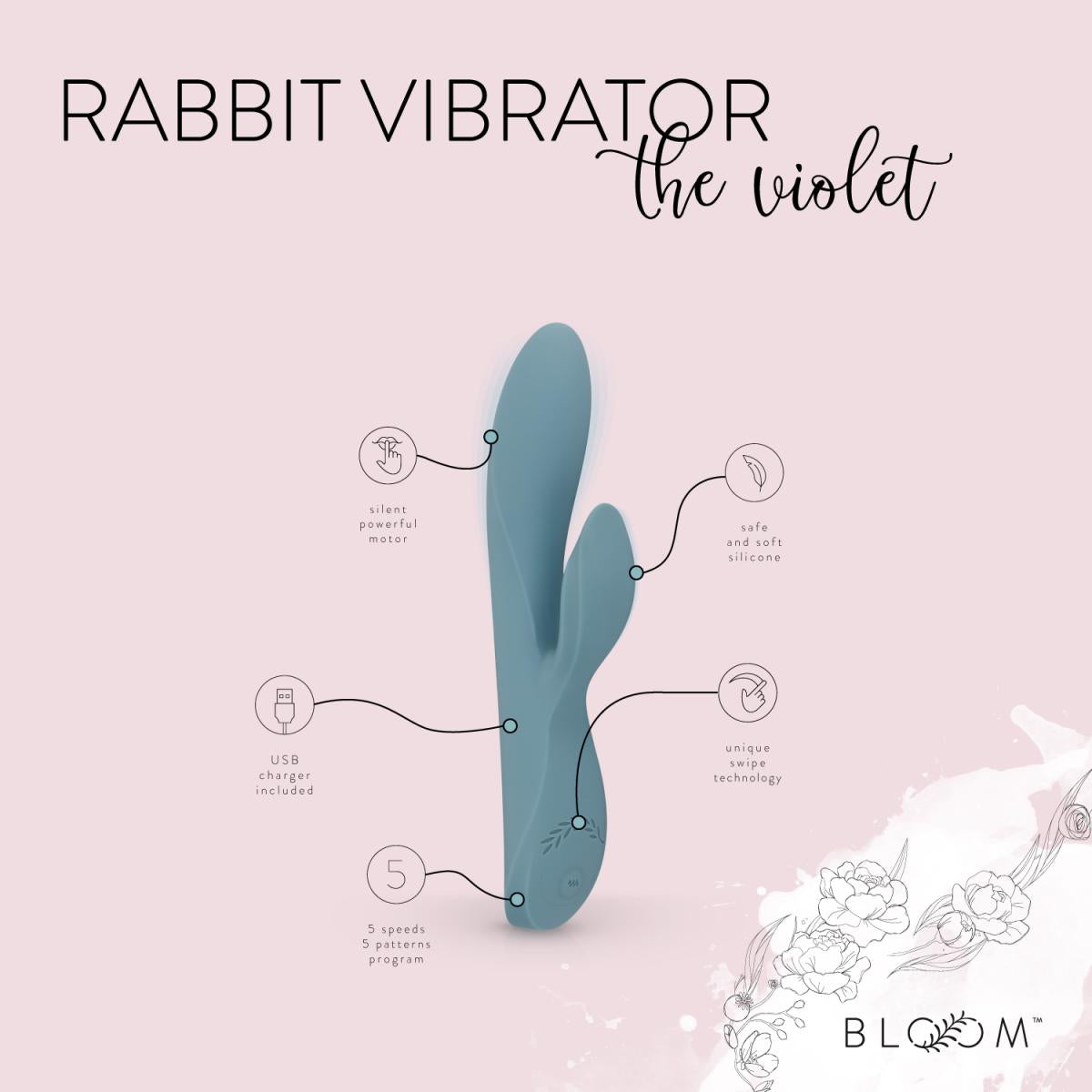 Rabbit vibrator Bloom - The Violet