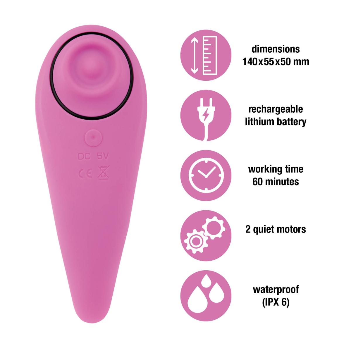 Stimulator klitorisa Feelztoys - Femmegasm, roza