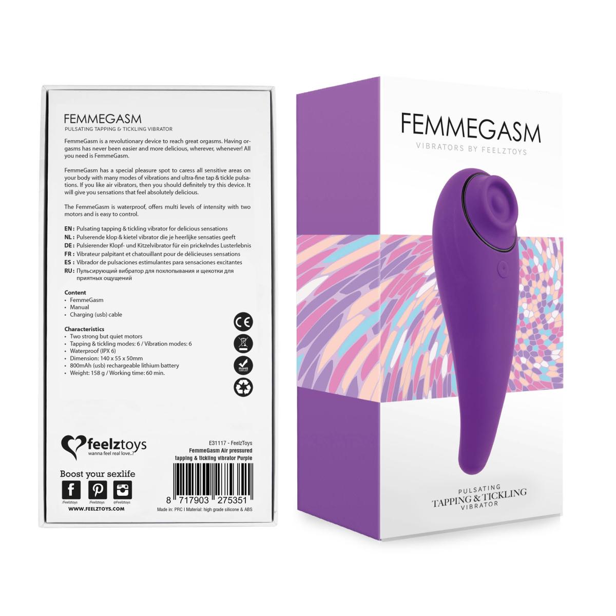 Stimulator klitorisa Feelztoys - Femmegasm, vijolična