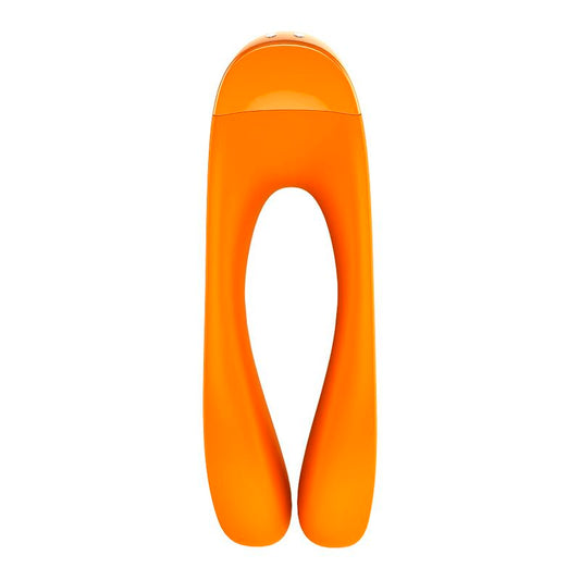 Naprstni vibrator Satisfyer - Candy Cane, oranžna