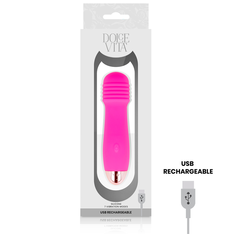 Manjši vibrator DOLCE VITA - USB Rechargeable, roza