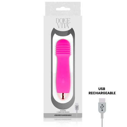 Manjši vibrator DOLCE VITA - USB Rechargeable, roza
