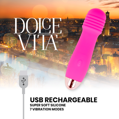 Manjši vibrator DOLCE VITA - USB Rechargeable, roza