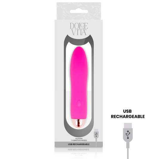 DOLCE VITA - AKUMULATORSKI VIBRATOR ŠTIRI ROZA 7 HITROSTI