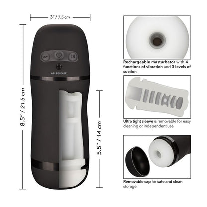 CALEXOTICS - OPTIMUM POWER MASTURBATOR WITH VIBRATION AND STIMULATING WAVES