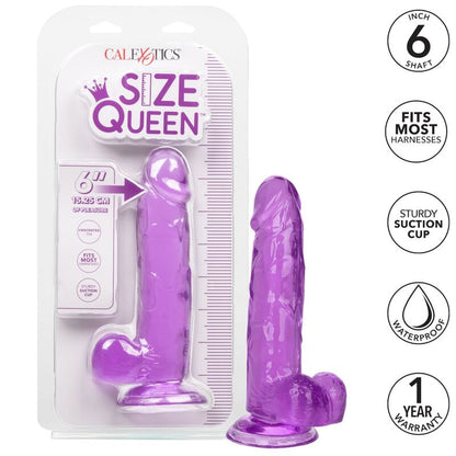 CALEXOTICS - VELIKOST QUEEN DILDO VIJOLIČNA 15,3 CM