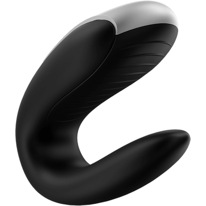 Vibrator za pare z aplikacijo Satisfyer Double Fun, črna