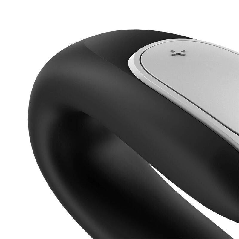 Vibrator za pare z aplikacijo Satisfyer Double Fun, črna