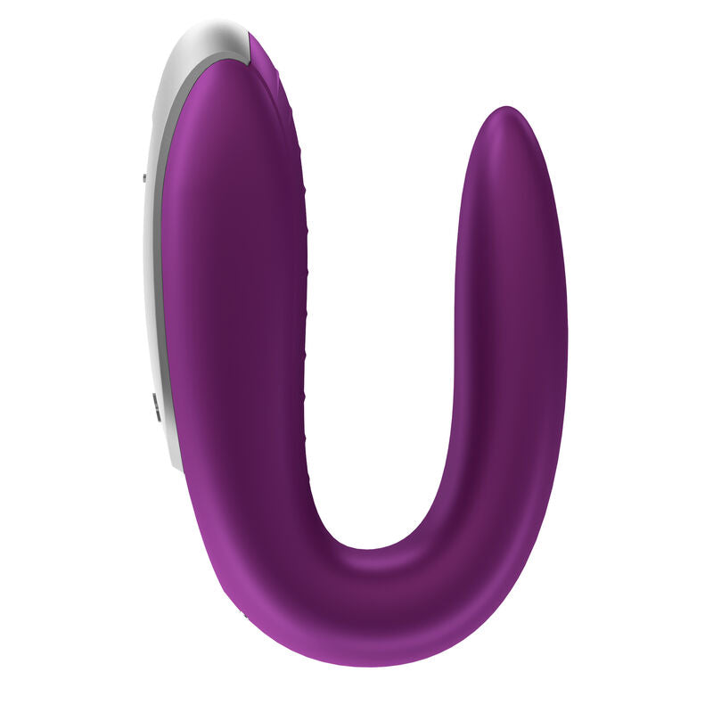 Vibrator za pare z aplikacijo Satisfyer Double Fun, vijolična