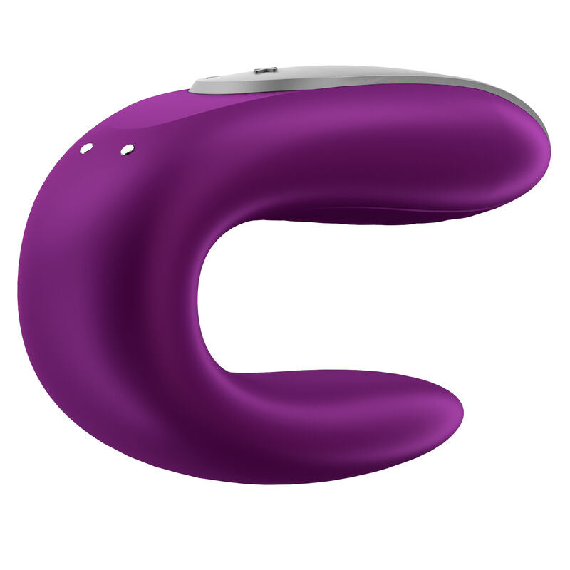 Vibrator za pare z aplikacijo Satisfyer Double Fun, vijolična