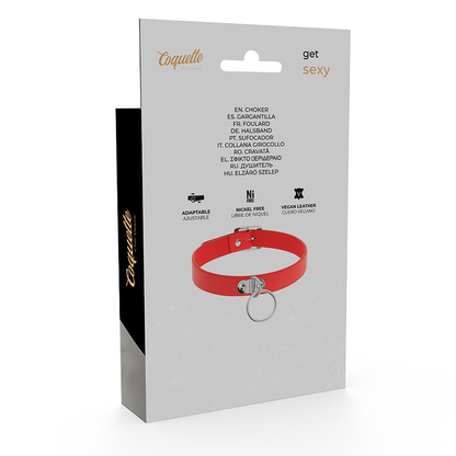 Choker Coquette Chic Desire Fetish, rdeča