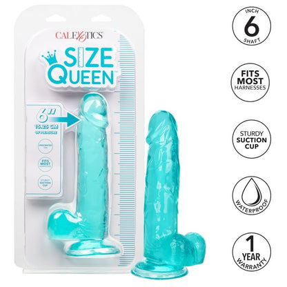 CALEXOTICS - SIZE QUEEN DILDO BLUE 15,3 CM