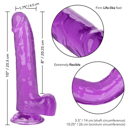 CALEXOTICS - VELIKOST QUEEN DILDO VIJOLIČNA 20,3 CM