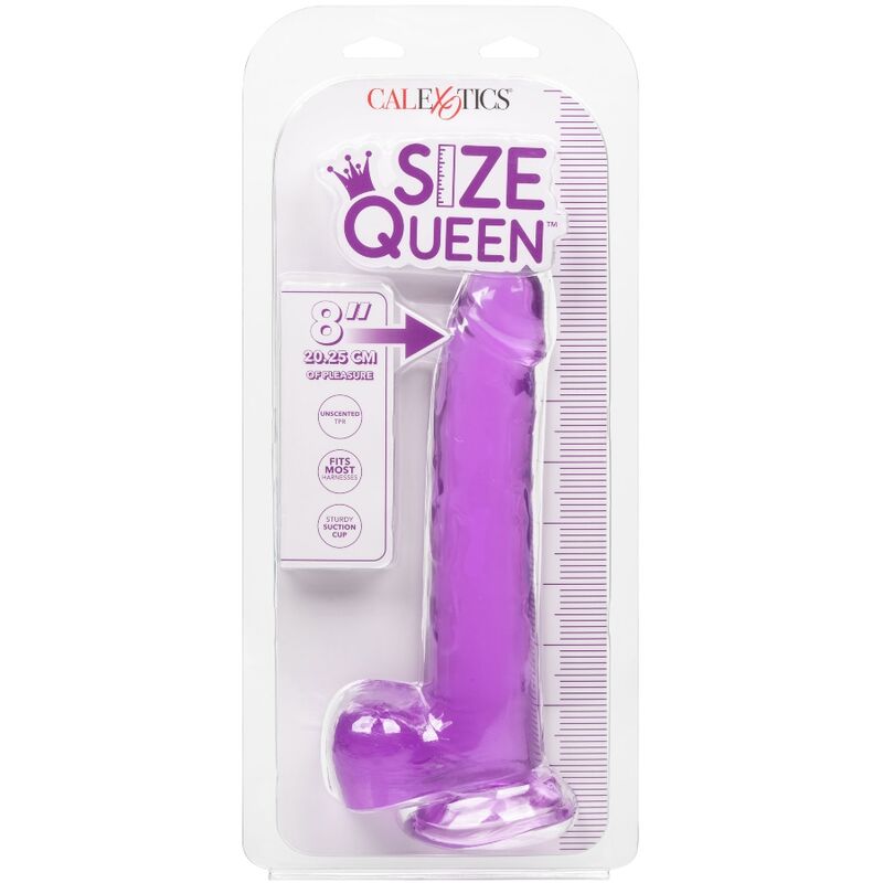 CALEXOTICS - VELIKOST QUEEN DILDO VIJOLIČNA 20,3 CM
