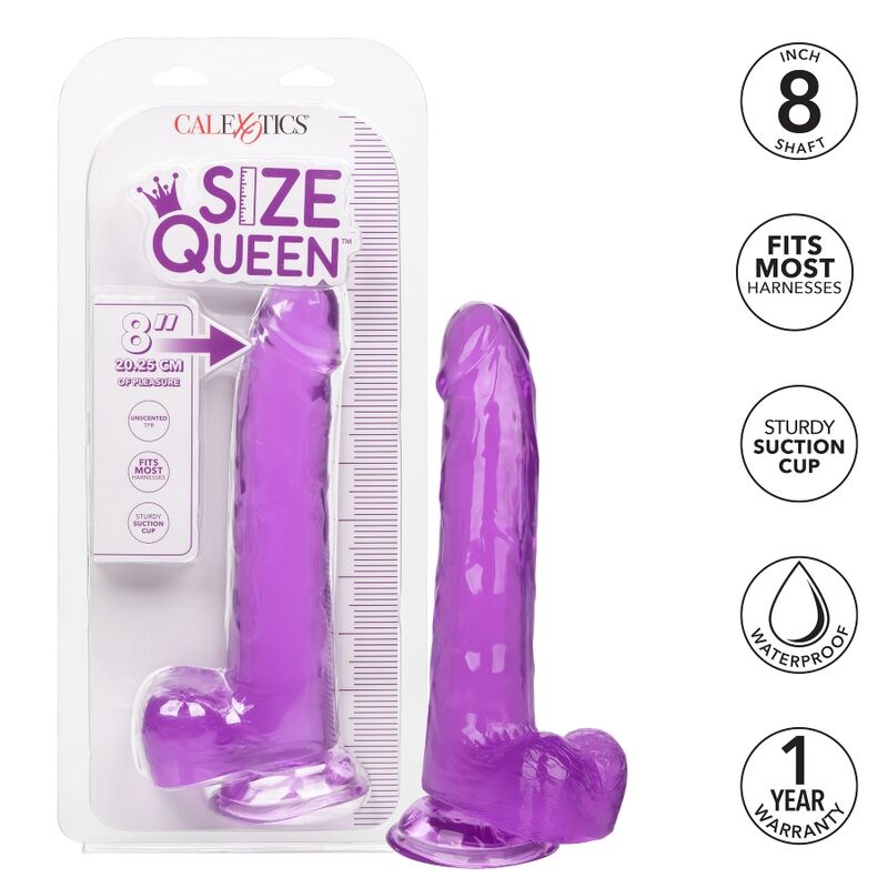 CALEXOTICS - VELIKOST QUEEN DILDO VIJOLIČNA 20,3 CM