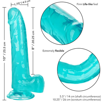 CALEXOTICS - SIZE QUEEN DILDO BLUE 20,3 CM