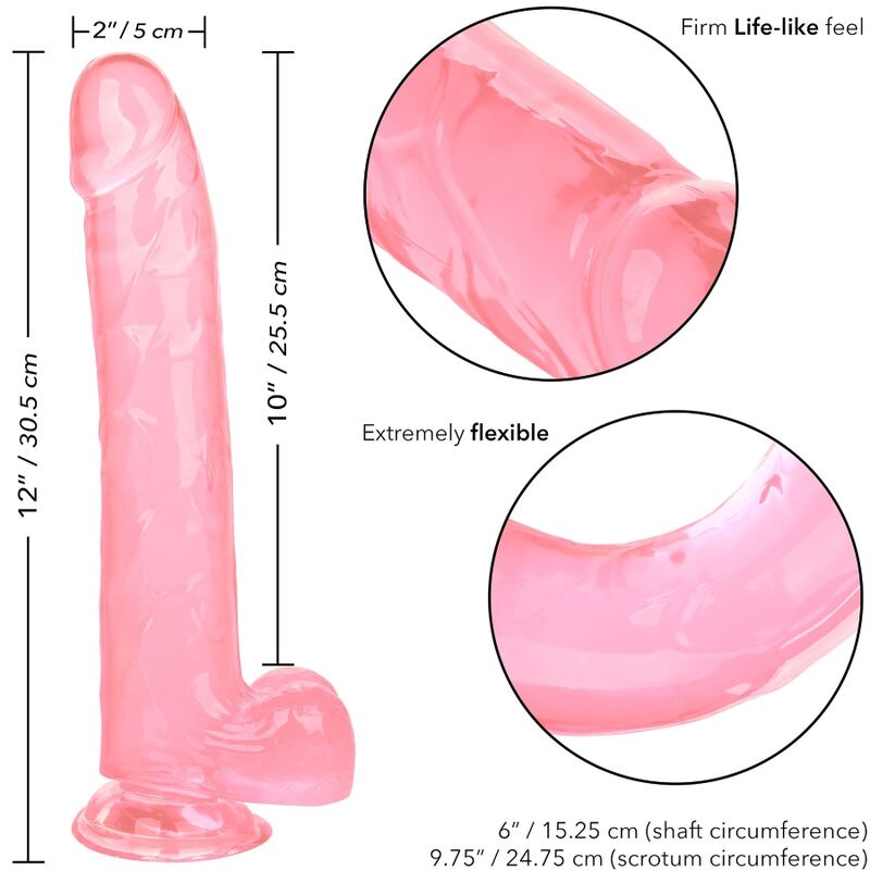 CALEXOTICS - SIZE QUEEN DILDO ROZA 25,5 CM