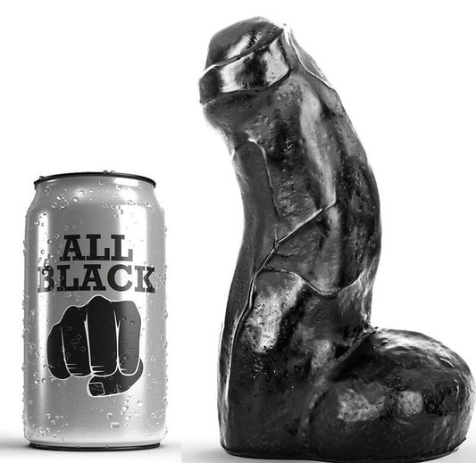 Analni dildo All Black - Realistic Dong, 17 cm