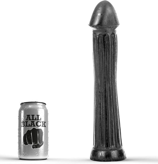 Analni dildo All Black - Plug Dildo, 31 cm