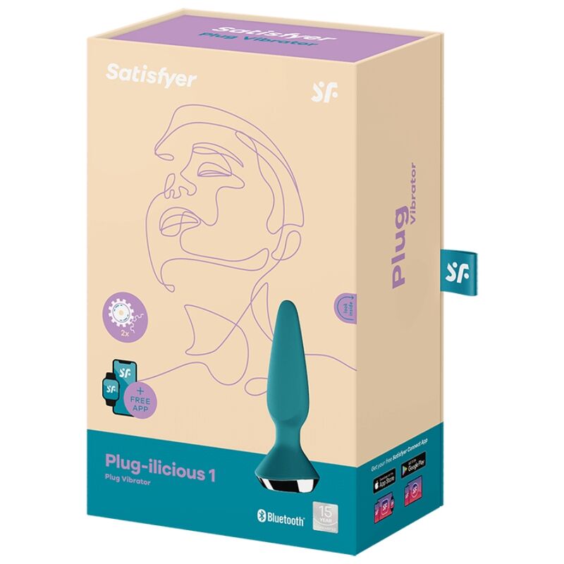 Vibracijski analni čep Satisfyer - Plugilicious 1, zelena
