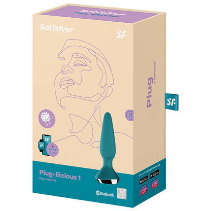 Vibracijski analni čep Satisfyer - Plugilicious 1, zelena