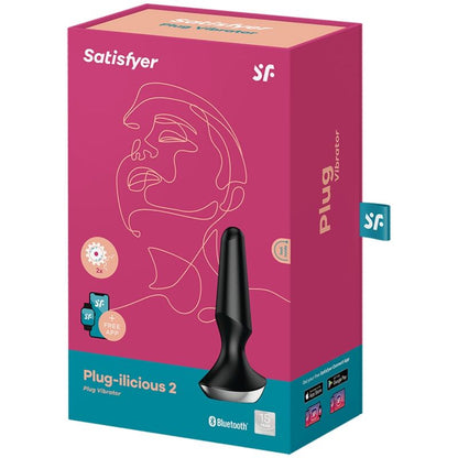 Vibracijski analni čep Satisfyer - Plugilicious 2, črna