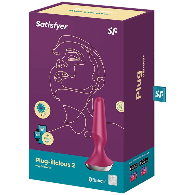 Vibracijski analni čep Satisfyer - Plugilicious 2, rdeča