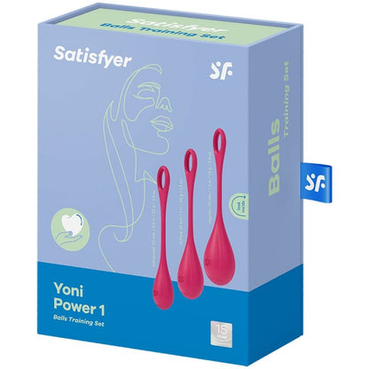 Komplet vaginalnih kroglic Satisfyer - Yoni Power 1, rdeča