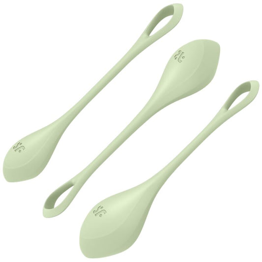 Komplet vaginalnih kroglic Satisfyer - Yoni Power 2, zelena