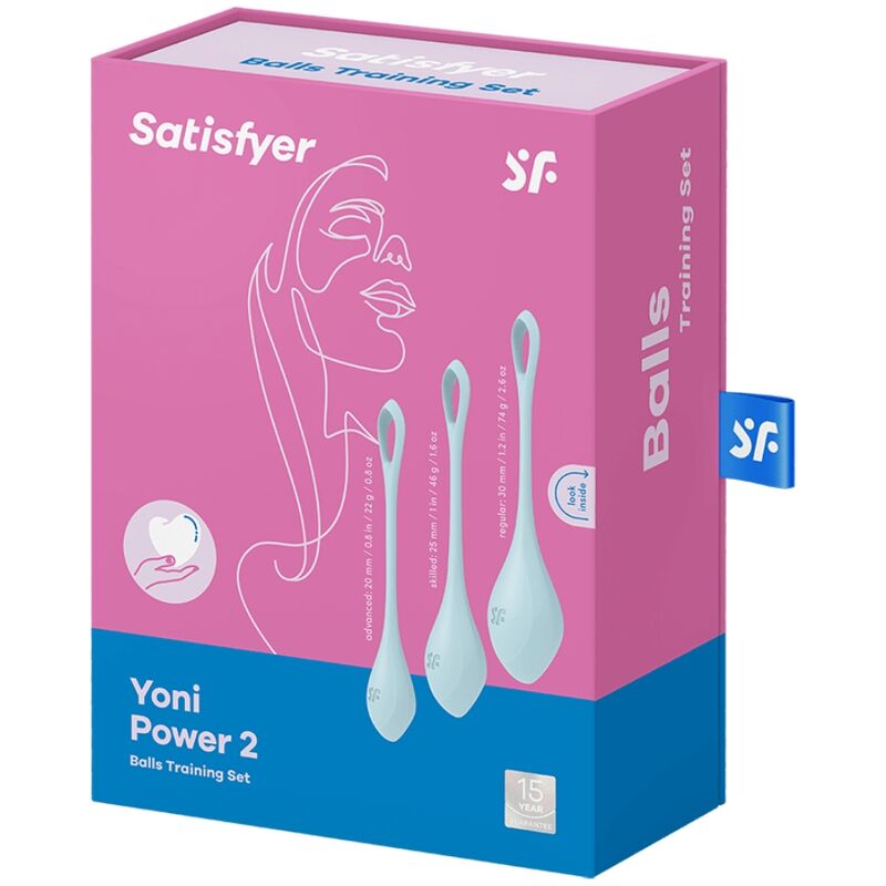 Komplet vaginalnih kroglic Satisfyer - Yoni Power 2, modra