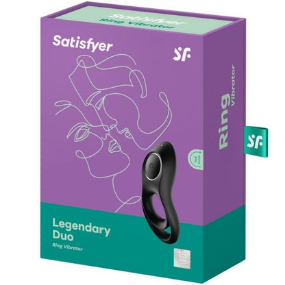 Vibracijski obroček za penis Satisfyer - Legendary Duo, črna