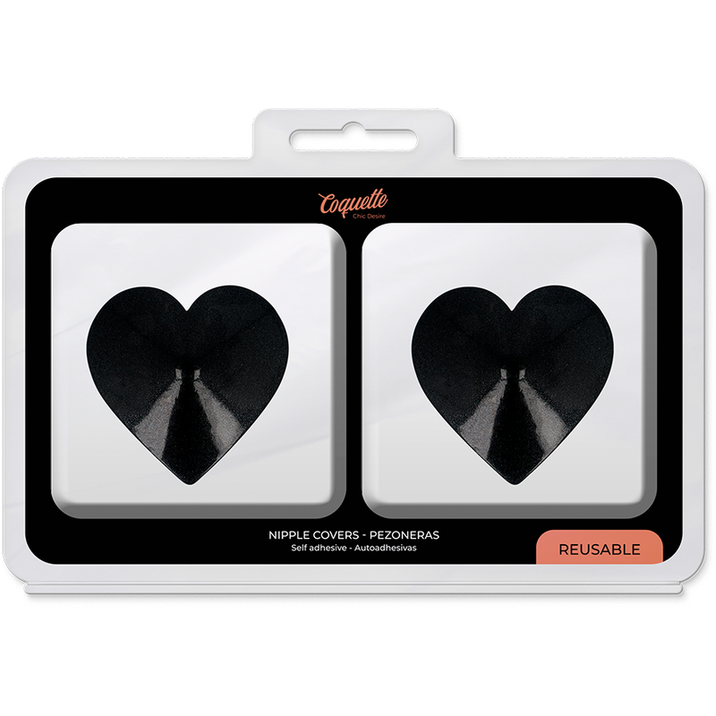 Nipple covers Coquette Chic Desire Black Hearts