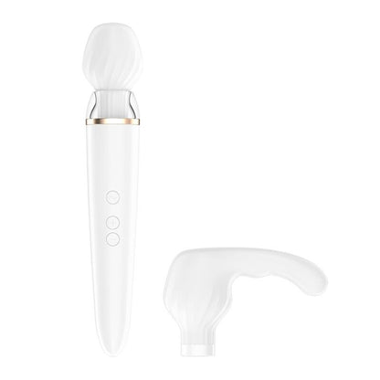 Masažni vibrator Satisfyer - Double Wander, bela