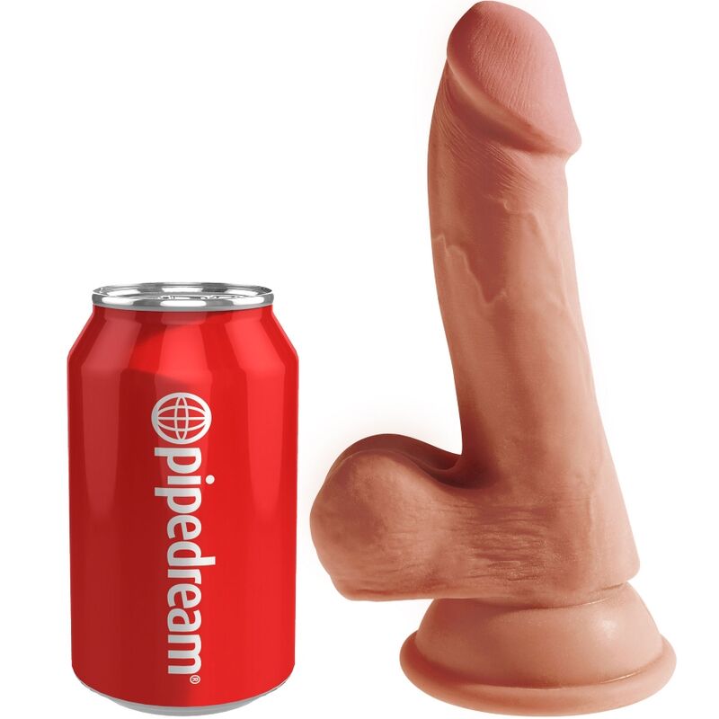 KRALJEV KURAC - PLUS 3D DILDO Z JAJČKI 17 CM