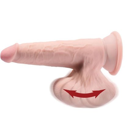 KRALJ KURAC - PLUS 3D DILDO NIHAJOČE KROGLICE 15,2 CM SVETLA KOŽA