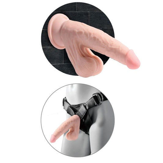 KING COCK - PLUS 3D DILDO Z GUGALNIMI KROGLICAMI 20,3 CM