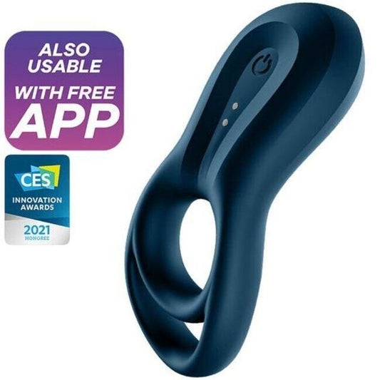 Vibracijski obroček za penis Satisfyer - Epic Duo, modra