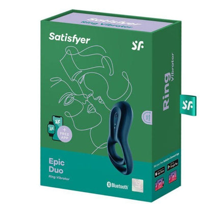 Vibracijski obroček za penis Satisfyer - Epic Duo, modra