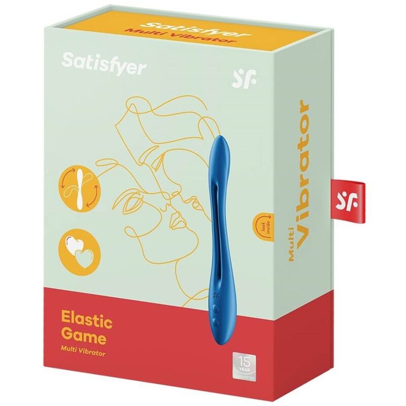 Vibrator za pare Satisfyer - Elastic Game, modra