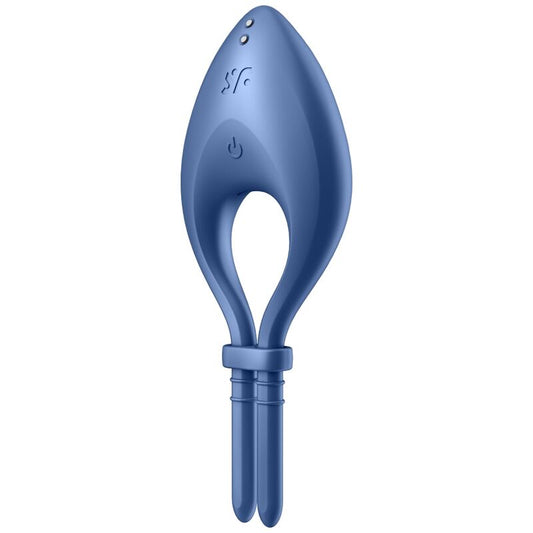 Vibracijski obroček za penis Satisfyer - Bullseye, modra