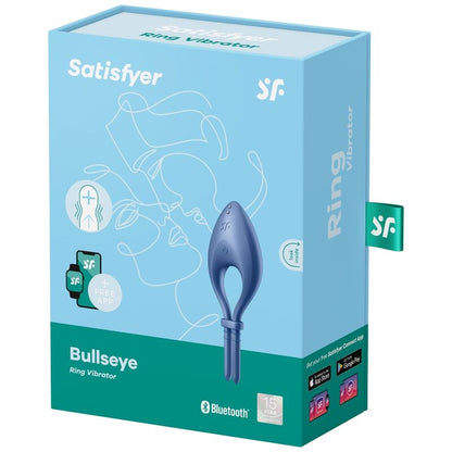 Vibracijski obroček za penis Satisfyer - Bullseye, modra