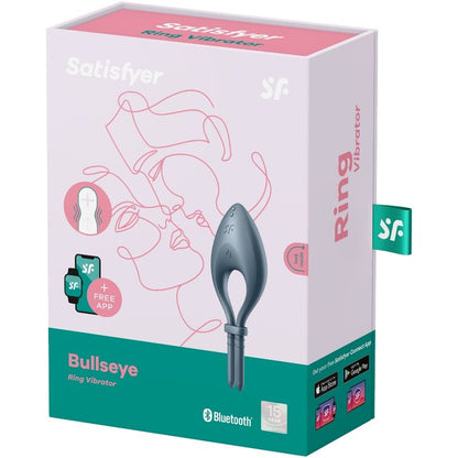 Vibracijski obroček za penis Satisfyer - Bullseye, siva
