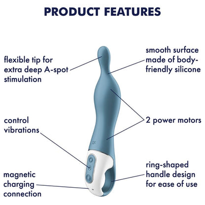 Stimulator A točke Satisfyer - A-mazing 1, modra